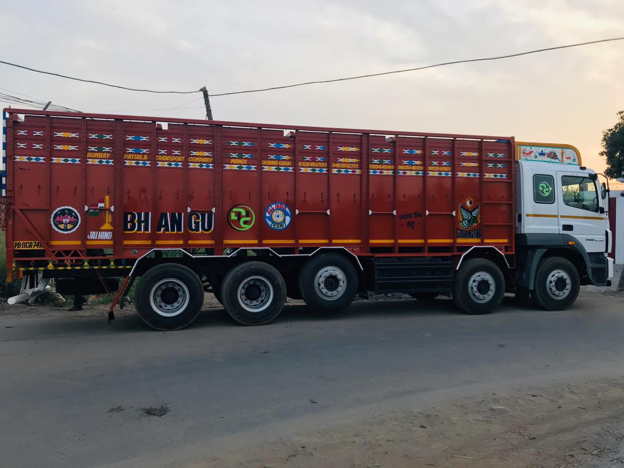 Bhangu Transport truck side view, Mandi Gobind Garh